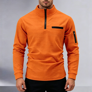 <span class=keywords><strong>Polo</strong></span> a Maniche Lunghe Jiaer Personalizzabile con Logo, in Poliestere, Estivo, con Mezza Cerniera, Traspirante, Casual, Elegante, per Uomo - Product Image 1