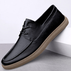 New Wholesale Pure Cow Leather Men's Casual Shoes Winter Spring Wedding Loafers Slip-On Platform Comfort Soft Breathable - Product Image 2