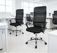 Chaise de bureau ergonomique en maille à dossier haut, chaise de bureau à domicile réglable et pivotante, chaise de direction