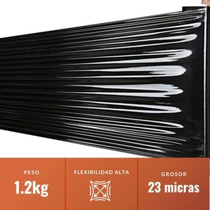 <span class=keywords><strong>Film</strong></span> étirable souple LIFE <span class=keywords><strong>SOL</strong></span> PE pour emballage, noir, 4 rouleaux, épaisseur 23 microns, durable, polyvalent, barrière protectrice, qualité machine - Product Image 5