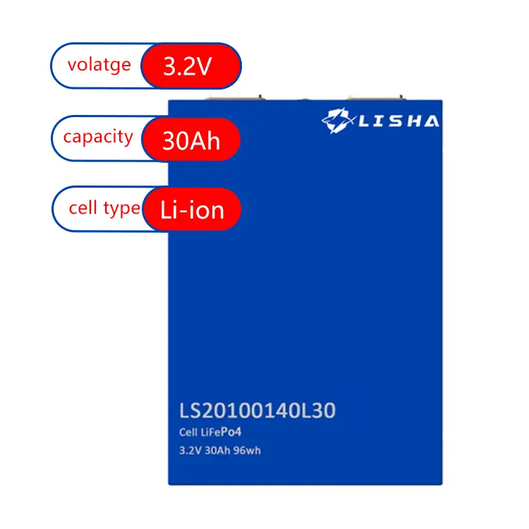 Lisha kostengünstige 3,2 V 30 Ah LiFePO4 prismatische Batterie Lithium-Ionen-Zelle für Strombatterie oder für den Haushalt als Energiespeicher