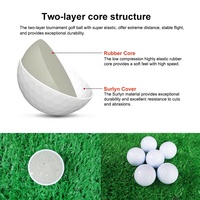 Gran almacenamiento al por mayor entrenador profesional Swing impacto en blanco o OEM logotipo impreso personalizado Surlyn Range pelota de golf para entrenamiento