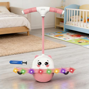 Pelota de Salto de Alto Rebote para Niños, Juguete de Ejercicio con Luz de Panda, Equipo Deportivo para Jardín de Infancia, Hecho de Goma, PVC y PP Duraderos - Product Image 5