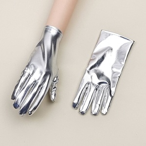 MIO Vente en gros pour femmes courtes couleur <span class=keywords><strong>or</strong></span> argent mariage mariée formelle opéra Performance gants mode poignet gants - Product Image 1