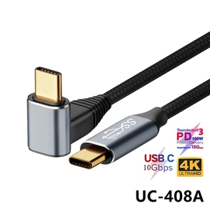 3.2 USB Gen2 10Gbps Thunderbolt cavo a gomito USB C 4K <span class=keywords><strong>Vidio</strong></span> tipo C 5A 100W tipo-C cavo rapido per Macbook Pro USB3.1 Gen2 cavo - Product Image 3
