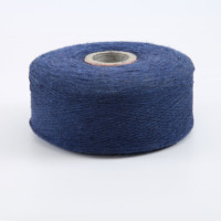 KANGBANG SK095 8s 10s Fil mélangé bleu roi, mélange polyester-coton cardé OE, antibactérien, recyclé, pour tricotage de chaussettes et tissage