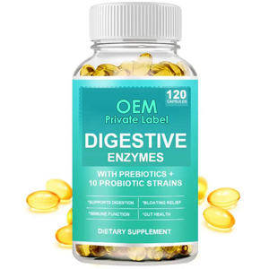 Capsules de gélules molles d'enzymes digestives OEM avec probiotiques, prébiotiques, complément alimentaire à base de plantes pour un bien-être digestif optimal de l'intestin - Product Image 1