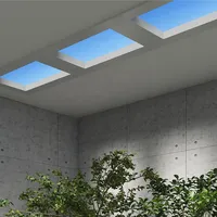 Lampe artificielle d'intérieur à lumière du soleil, fenêtre encastrée, ciel bleu, faux LED, plafond, panneau de lucarne virtuelle