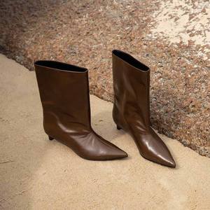 מגפיים עקב נמוך עבור נשים אופנה מגפיים עבור נשים מעצב חתלתול עקבים - Product Image 4