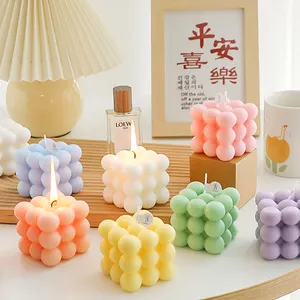 Ins stile nordico cubo di Rubik candele per aromaterapia fragranza forma geometrica decorazione della casa candela profumata