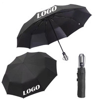 Parapluie pliant entièrement automatique de 23 pouces, promotionnel, directement de l'usine LOTUS, avec logo personnalisé et poignée en plastique pour adultes