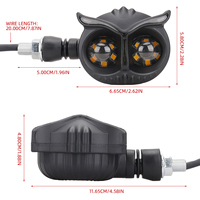 12V Motorrad Eule Mini zweifarbig blau gelb Motorrad Blinker Blinker Blinker für Motorrad leuchten
