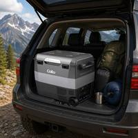 Mini-réfrigérateur/congélateur de voiture compact 12V à double zone 36L, faible bruit, glacière portable avec batterie amovible
