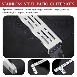 Canal <span class=keywords><strong>de</strong></span> drenaje lineal plano <span class=keywords><strong>de</strong></span> acero inoxidable 304 |   Kit <span class=keywords><strong>de</strong></span> Drenaje para Balcón, Patio, Techo y Jardín - Product Image 2