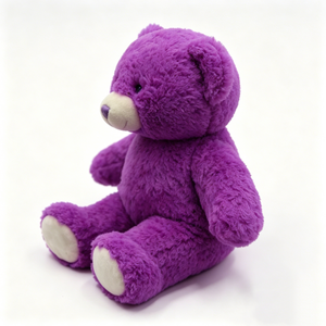 Ours en peluche violet, animal en peluche de couleur unie, décoration esthétique violette, jouet en peluche moelleux, décoration de chambre d'adolescent, ours en peluche à câliner - Product Image 4