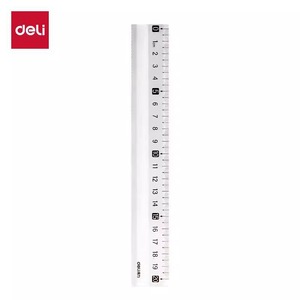 Regla transparente Deli de 20 cm, escala de plástico para estudiantes, para dibujo y medición - Product Image 1