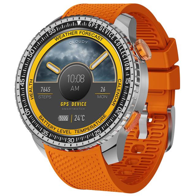 2026 5ATM Waterproof Big AMOLED Screen Android IOS Fitness Tracker GPS Navigation Offline Map AI Sport Smart Watch for Men Women