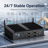 PC Industrial sin Ventilador con Pantalla VGA HD de Fábrica, 128 GB de SSD M.2, WIFI/4G, 6COM, 2LAN, Intel I7-8550U I7-8250U I3-8130U, 8 GB de RAM D4