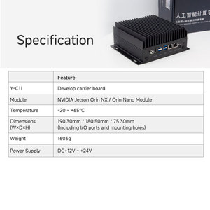 กล่องคอมพิวเตอร์อุตสาหกรรม PLink 11D2E2 Vision AI Box 100 TOPS ใช้โมดูล Orin Nx 16G สำหรับการวิเคราะห์การค้าปลีกอัจฉริยะ - Product Image 5