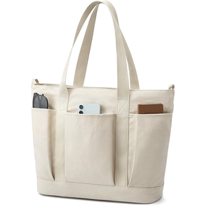 Sac pour ordinateur portable en toile sur mesure avec fermeture éclair sécurisée, tissu durable pour le travail et les voyages - Product Image 6