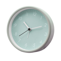 Horloge de bureau en métal moderne et minimaliste de 4 pouces Décoration intérieure personnalisée Café Hôtel Réveil étudiant Alarme Affichage à quartz Aiguille