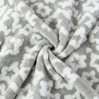 Couverture Sherpa Jacquard Cationique Velours Tissé 100% Polyester Rayée/Uni à Motifs, Poids Moyen, Confortable pour la Lecture au Lit