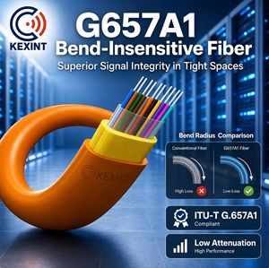 Câble à fibres optiques plat d'intérieur Kexint Gjfdkbv 12 cœurs G657A1 monomode LSZH - Product Image 4