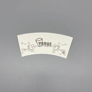 Ventilateur en papier pour tasses à café, imprimé sur base en papier blanc, personnalisé, de haute qualité, en carton pour tasses - Product Image 6