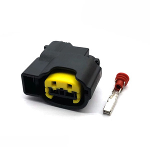 ขั้วต่อปลั๊กคอยล์จุดระเบิดแบบเกลียวใน 2 รู สำหรับรถยนต์ Kia Hyundai รุ่น 49093-0211 สีดำ ทำจากพลาสติก - Product Image 2