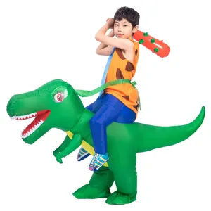 Fantasia inflável dinossauro comercial personalize, traje de dinossauro inflável bonito para adultos