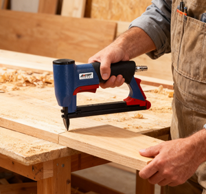 Cloueuse <span class=keywords><strong>Agrafeuse</strong></span> Pneumatique Bois 22GA 1/4"~5/8" 7116-421, <span class=keywords><strong>Agrafeuse</strong></span> à Air Comprimé Industrielle et DIY, <span class=keywords><strong>Agrafeuse</strong></span> Manuelle <span class=keywords><strong>pour</strong></span> Rembourrage et Tissus - Product Image 2