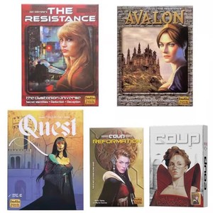 Avalon <span class=keywords><strong>Coup</strong></span> Rebellion Versione Inglese <span class=keywords><strong>Gioco</strong></span> <span class=keywords><strong>da</strong></span> <span class=keywords><strong>Tavolo</strong></span> con Carte e Identità Segrete per Feste Informali e Ragionamento Sociale - Product Image 4