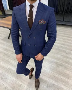ビジネスマンのブレザースーツのための高品質の男性のブレザースーツ格子縞のスリム