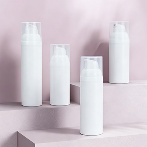 Hot Sale PP Plastic Vacuum Cosmetic Airless Lotion <b>Bottle</b> White 30ml 50ml 80ml 100ml White Airless <b>Pump</b> <b>Bottle</b> - Product Image 1