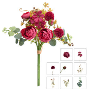 造花小さなバターカップシルクフラワーウェディングパーティー人工植物工場卸売フラワーホームデコレーション - Product Image 2