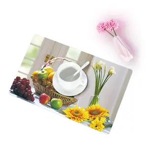 Fruit design shape PE-nonwoven backing table plate placemat