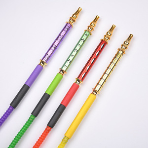 Tendencia de moda transfronteriza: pipa de hookah, manguera de silicona desechable para bares <span class=keywords><strong>y</strong></span> KTV, <span class=keywords><strong>accesorios</strong></span> para pipa de hookah con mango largo de aleación - Product Image 2