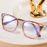 MS 81163 2024 nuevas mujeres TR90 + Metal óptico azul bloqueador de luz gafas personalizable diseño colorido monturas de gafas envío