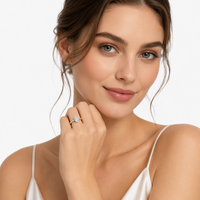 Bague de mariage tendance en argent sterling 925, forme goutte d'eau, couleur D, moissanite VVS, luxe léger et élégant