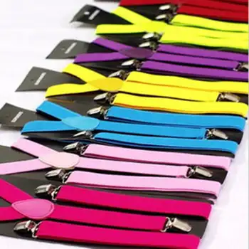 High Quality Men Metal Clip Suspenders Adjustable Elastic Suspender