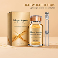 Ampoule de collagène hydratante et nourrissante de haute qualité, fils d'or, peptides de soie