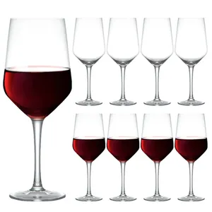 Bicchieri da vino in cristallo senza piombo personalizzati set di 6 bicchieri da vino Bordeaux bicchiere da vino bianco Bordeaux con pacchetto personalizzato