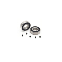 4x7x2.5mm ABEC7 Moulinet De Pêche 440C Inoxydable Roulement À Billes En Céramique Hybride Avec Si3N4 Boules Orange et Noir En Caoutchouc Joints SMR74-2RS/C
