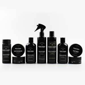 Salon de coiffure bio forte tenue classique aspect naturel cheveux hommes pommade pâte argile facile à laver - Product Image 1