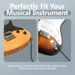 <span class=keywords><strong>Cable</strong></span> De plomo trenzado de 10 pies para <span class=keywords><strong>guitarra</strong></span>, <span class=keywords><strong>Cable</strong></span> De 6,3 Mm, Instrumento De <span class=keywords><strong>Guitarra</strong></span>, enchufe tipo L, <span class=keywords><strong>Cable</strong></span> De instrumento para teclado de bajo - Product Image 5