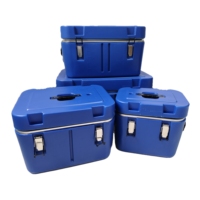 Ensemble Glacière Robuste Style Promotionnel 4 Pièces 15-25-35-50L, Boîte Isotherme Carrée pour Froid et Chaud