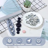 Set Alat Kancing Lima-dalam-Satu Berlapis Kain Akrilik Buatan Tangan Terlaris Lintas Negara dengan Cetakan Kancing dan Alas