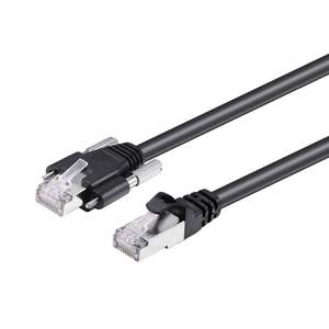 Câble de raccordement FTP plat en PVC noir 32AWG 8 conducteurs en cuivre toronné Prix en gros pour les câbles de communication CAT6 - Product Image 1