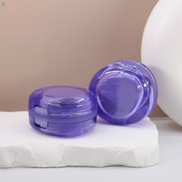 Yuecai – Boîtier compact double couche à couvercle rabattable, vide, rond, avec miroir, pour fard à joues et illuminateur, en plastique, vente en gros