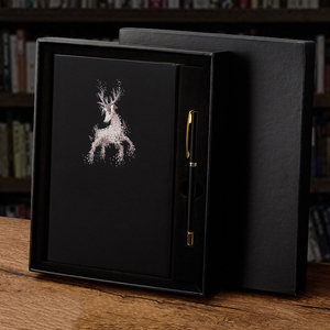 Efficienza dimensioni notebook planner stampa leopardata di fabbrica copertina rigida con scatola decorativa per notebook